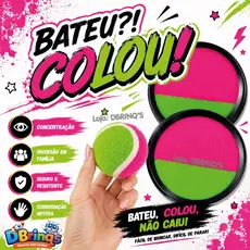 Kit Raquete Frescobol Bateu Colou Peteca Tênis C/ Bolinha Bate Gruda Binquedo Menino e Menina