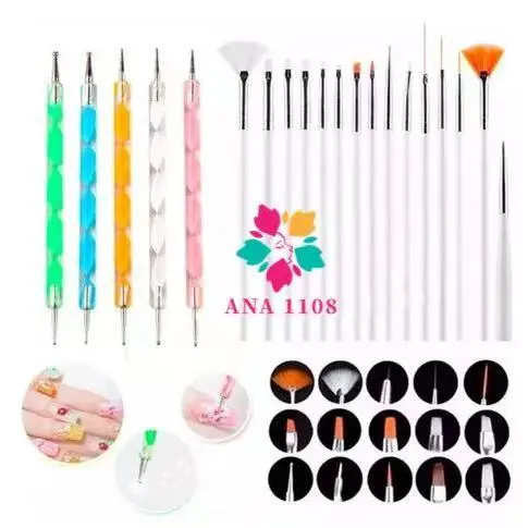 ANA 1108 Kit Pincéis Manicure Desenho Conjunto opcional