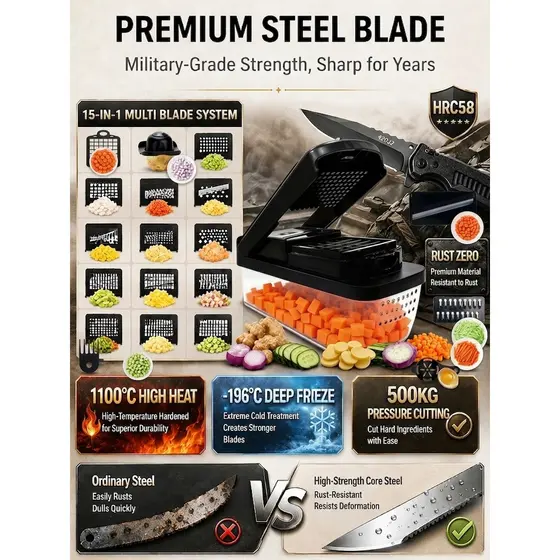 [Multifuncional] Vegetable Cutter/Multifunction/15-In-1/Cortador/Descascador/Cortador de Legumes/Para Uso Doméstico