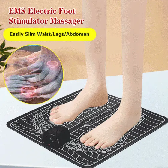 【Alívio de Fadiga】HFHEMS Pulse Foot Massager Mat/Health Care Device EMS/Massagem para Pés/Circulação Sanguínea