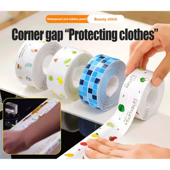 [Evita Mofo e Umidade] Kitchen Bathroom Wall Corner Sealing Tape/Fita Adesiva/Fita Protetora para Banheiro