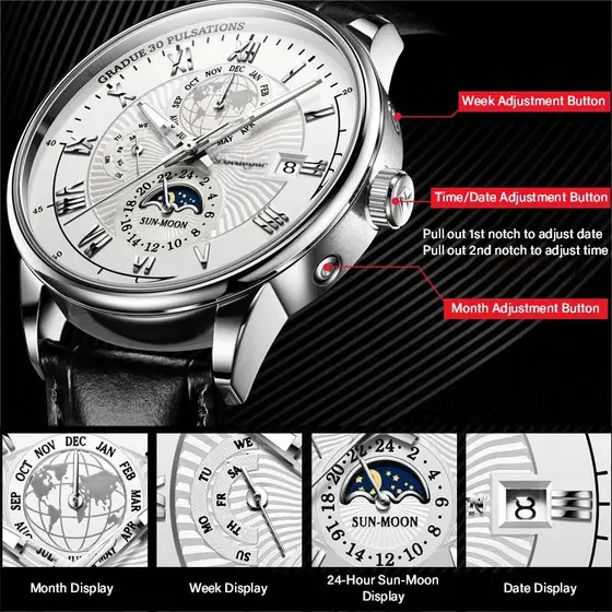 [À Prova D'Água] Belt watches Business quartz watches Relógio Masculino Quartzo