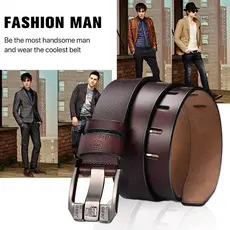 [Estilo Retro] Men's pin buckle belt/Cinturão Masculino/Cowboy/Jeep/Moda Masculina