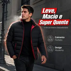 【Roupa de Frio】Jaqueta Masculina de Algodão Esportes/Outono/Inverno/Exterior/Confortável