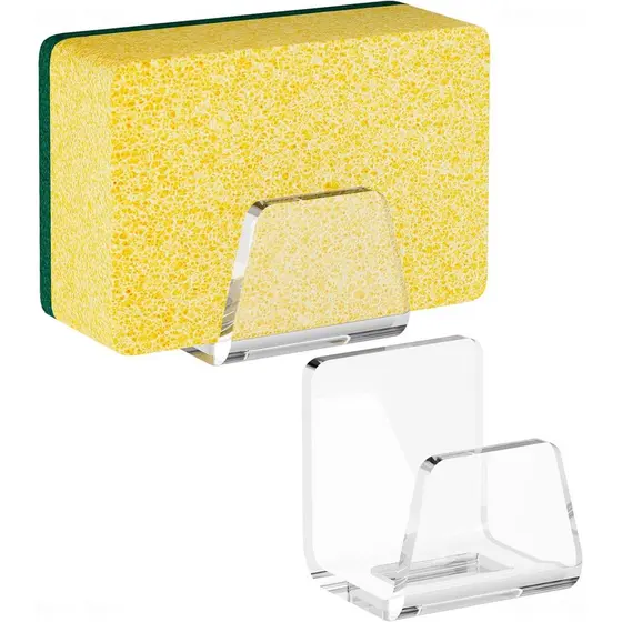 Suportes para Esponjas de Cozinha em Acrílico Transparente NiHome, 2 Peças, para Esponjas, Panos de Prato e Mais - Desig