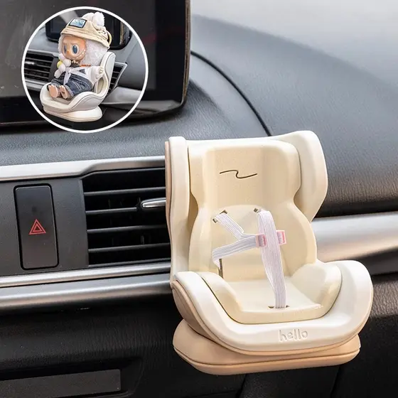 Brinquedo de pelúcia para assento de segurança de carro, acessório para saída de ar do carro, decoração para painel de i