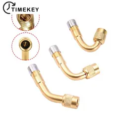 TKEY 45/90/135 Graus Ângulo De Latão Motocicleta Adaptador De Válvula Dobrada Extensão De Tubo De Pneu Para Carro Caminh