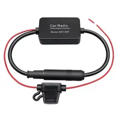 TKEY 12V Conjunto Amplificador De Sinal De Antena De Carro AM Rádio FM Anti-Interferência Acessórios Eletrônico