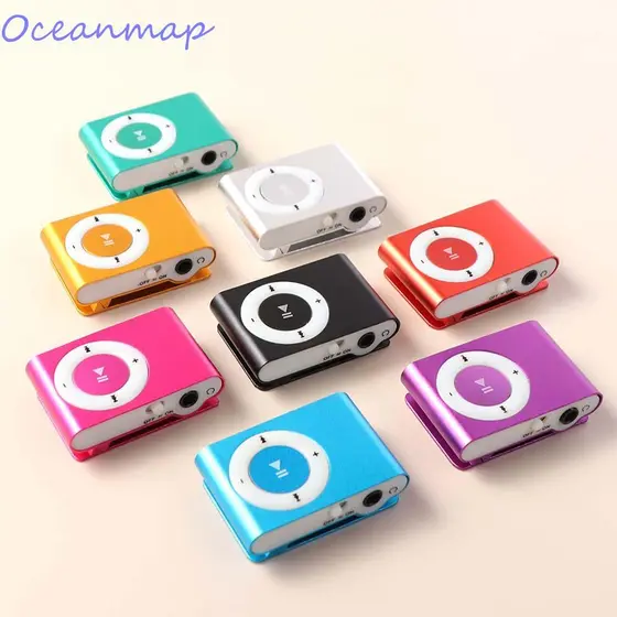 OCEANMAP Clip MP3 À Prova D'água Fashion Media Player Walkman Metal Mirror Music