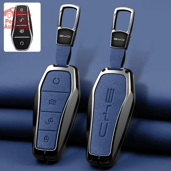 Capa de Metal para Chave de Carro BYD Atto 3 Han EV Golfinho Durable Second Music Pro Tang Dm QIn Plus Max Yuan Can 4299