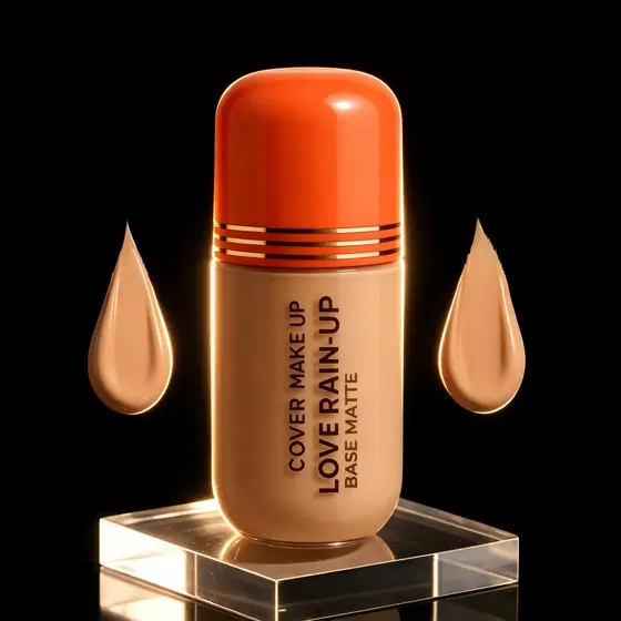 Base Matte Cover Up Love Rain - Cobertura Alta, Aveludado e Resistente à Água​ LR2016 Base Matte Cover Up