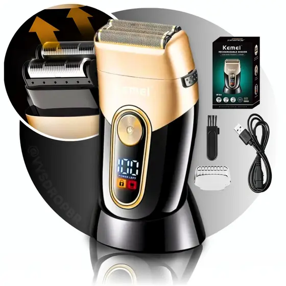 Maquina de barbear Shaver kemei km 3209
