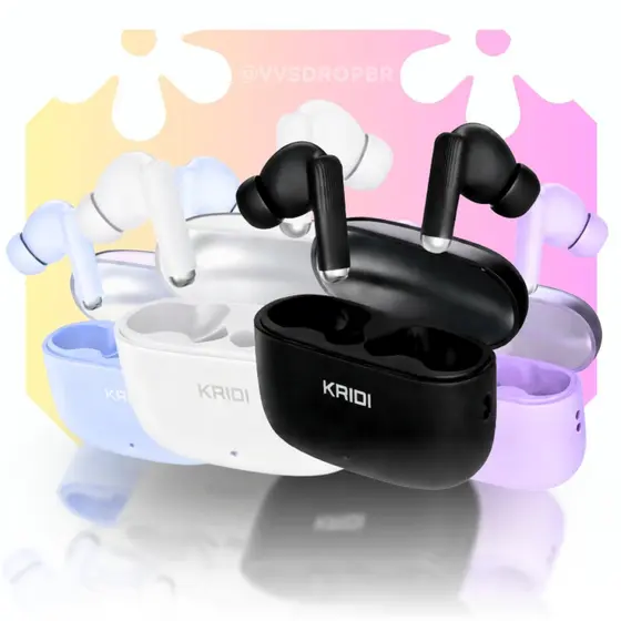 Fone de Ouvido Sem Fio Bluetooth Kaidi 763 Original Para Sua Academia Corrida TWS 5.1 gamer