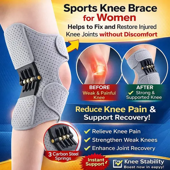 [Alívio Imediato] Joelheira esportiva feminina para suporte e recuperação/Joelho/Knee Support