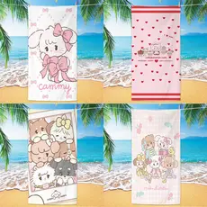 Desenhos animados Anime mikko toalha de praia microfibra crianças toalha de banho de praia toalha absorvente de secagem 