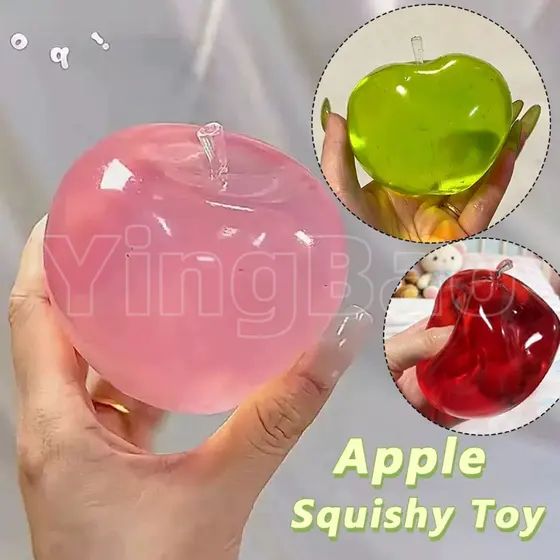 Apple Squishy Toy Soft Sensory Fidget Stress Relief Squeeze Para Presentes Relaxantes