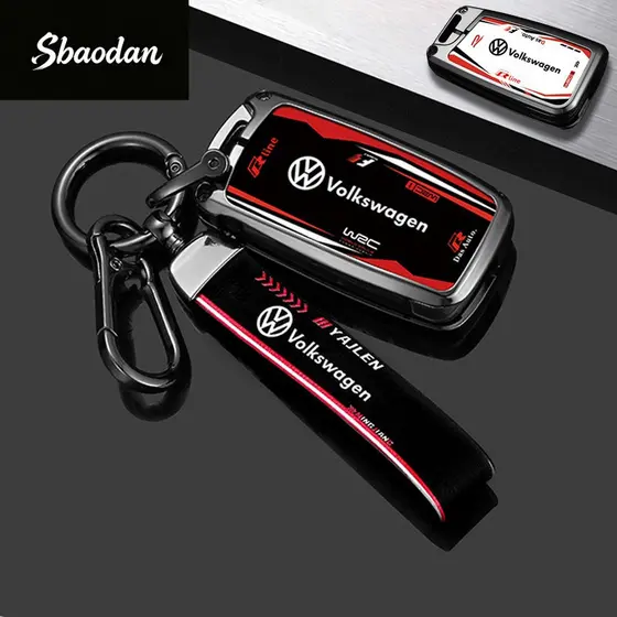Capa para Chave de Carro Estilo Racing Volkswagen com Chaveiro para Volkswagen Golf Mk4 Mk7 MK3 Jetta Mk6 Up P