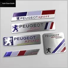 1 Peça Emblema Esportivo 3D de Alumínio para Estilo Automotivo, Adesivo para Carroceria e Porta-malas para Peugeot 206 3