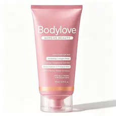 Máscara de Colágeno Bodylove, Máscara Facial Noturna Peel-Off para a Pele, Hidrata Profundamente, Firma e Dá Brilho para