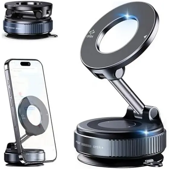 2026 Suporte Magnético De Telefone A Vácuo Para Carro Atualizado Magsafe [Sucção 96 + LBS & amp ; 2800gf] , 360 ° Celula