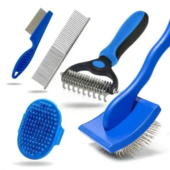 Kit 5 Em 1 Para Cuidados Com Animais De Estimação 5 Peças , Escova Grande Cães Goldendoodles Poodles Doodles , Pente Des