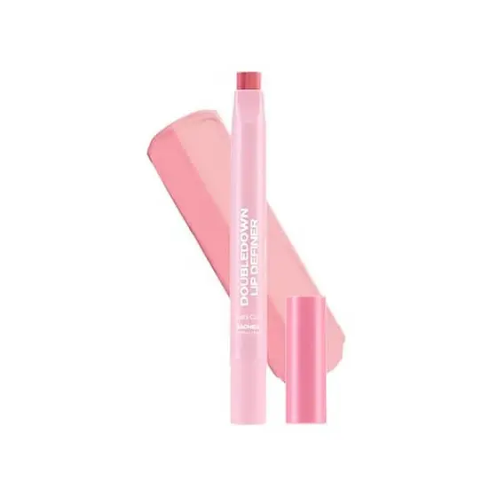 Definidor Labial Sacheu DoubleDown , Delineador 2 Em 1 & amp ; Batom De Maquiagem Coreano Hidratante Balm Com Cor Pigmen