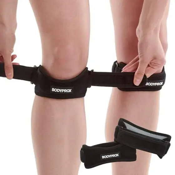 Bodyprox Patela Tendão Joelheira 2 Pacote , Cinta De Apoio Para Alívio Da Dor No Joelho Caminhadas , Futebol , Basquete 