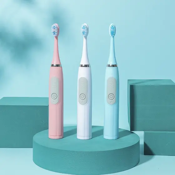 Escova de dentes elétrica, equipada com duas cabeças de escova ultrassônicas, totalmente automática/cuidado oral.