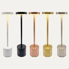 Luminária Mesa Abajur Led Sem Fio Dimerizável Recarregável Luminária Dourada Touch Com Cabo USB-c
