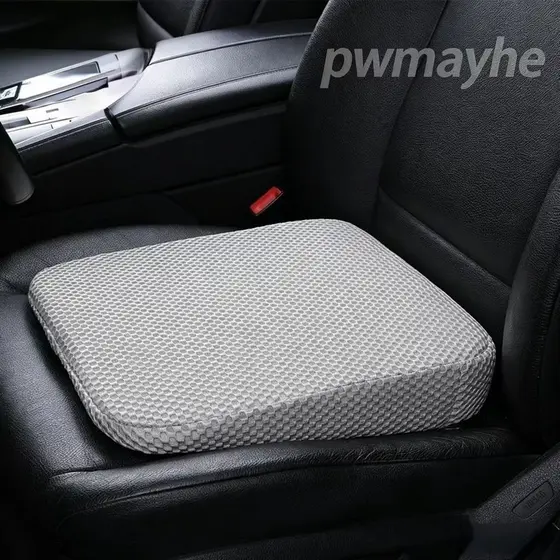Almofada para Assento de Carro pwmBOOM - Reforço em Algodão de Memória Espesso e Respirável, Conforto para Veículos