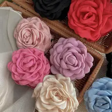 Presilha de cabelo em formato de rosa para mulheres, acessório de cabelo floral de novo estilo, presilha tipo tubarão pa