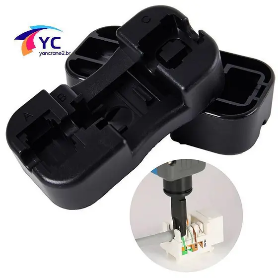 YCBR 1Pc Universal RJ45 Cat6/Cat5E/Rj11/12 Keystone Ja Punch Down Stand Suporte De Módulo De Ferramenta De Fiação .