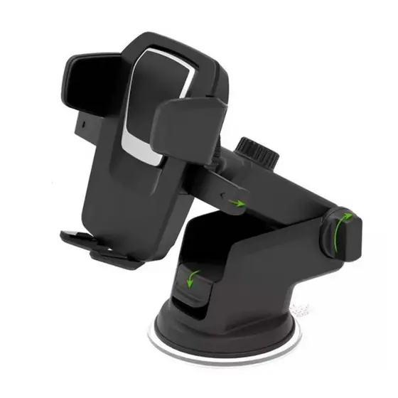 Suporte Celular Veicular com Braço Ajustável Ventosa e Giro 360 Graus