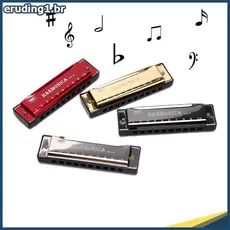 erudi 10 Buracos Gaita Boca Órgão Quebra-Cabeça Instrumento Musical Ensino Iniciante .