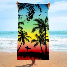 Toalha de praia de microfibra 70 * 140cm Toalha de praia Toalha de banho absorvente