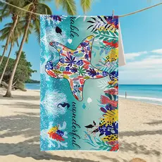 Toalha de praia de lã dupla face 80 * 160 CM Toalha de Surf Toalha de banho de praia