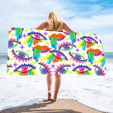 Toalha de praia estampada 70 * 140 cm Toalha de banho de praia Toalha de acampamento