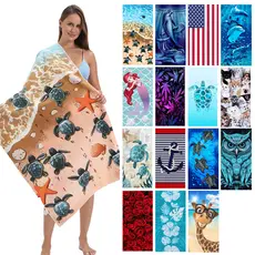 Toalha de banho impressa em microfibra de 75 * 150 cm Toalha de praia absorvente Toalha de praia