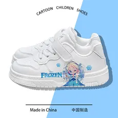 Floco de neve princesa gelo neve conto de fadas estilo princesa bonito sapatos brancos novo estilo sola macia Velcro Cam