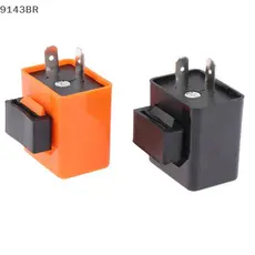 12V Sinais De Volta De Frequência Ajustável Indicador Pisca 2 Pinos LED Relé Para Acessórios Desempenho Da Motocicleta B