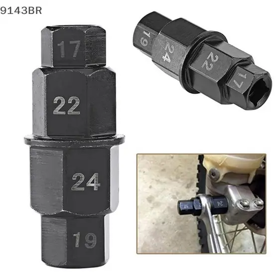 Roda Dianteira Da Motocicleta 17 19 22 24mm Eixo Hex Driver Ferramenta De Remoção BR