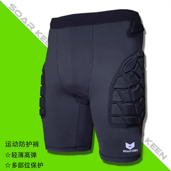 Soarkeen Shorts esportivos resistentes a choques, antidesgaste, goleiro de futebol, roupas resistentes a choques, esqui