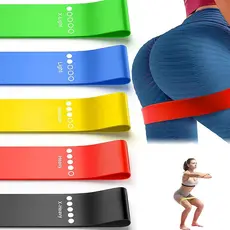 2 pacotes de faixas de resistência de 10 e 15 libras para pernas e quadris, faixas de exercício em tecido, para yoga, Pi