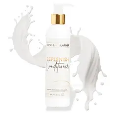 BASK & LATHER Condicionador Complementar - Fórmula profundamente hidratante, que proporciona elasticidade natural e faci