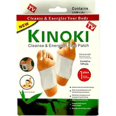 Patches Naturais Premium para os Pés Kinoki - 10 Adesivos para Alívio da Dor nos Pés e Eliminação de Odor MLQ0