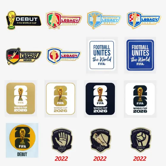 CR7 Emblema de futebol Messi Argentina Camisa de remendo de futebol Patch personalizado  Alemanha Honor Patch Portugal