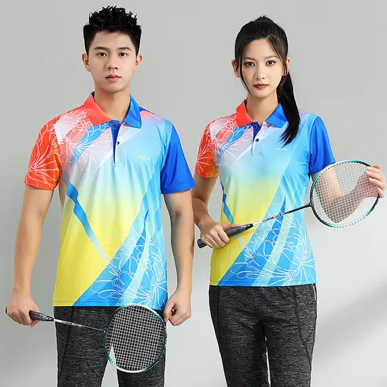 Novo estilo uniforme de Badminton terno masculino feminino calças cortadas terno roupas de secagem rápida tênis de mesa