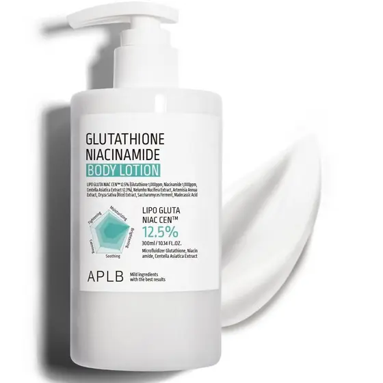 Loção Corporal APLB Glutationa Niacinamida |   LIPO GLUTA NIAC CEN ™   12,5% 10,14 FL.OZ/Cuidados com a pele coreana, Hi