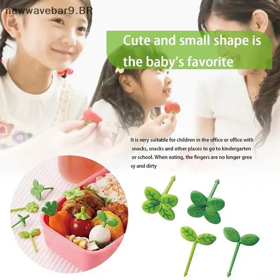 NWBR 8 Peças Garfo De Frutas Folhas De Dente Pequena Salada Pequeno Mini Bolo Pis Para Crianças Gelatina
