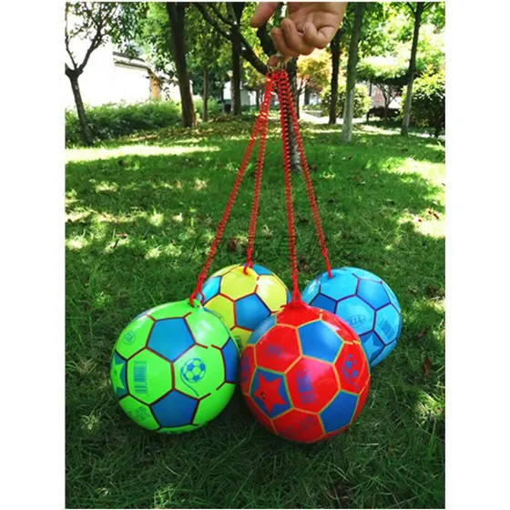 Pendurado Universal primavera bola prática futebol brinquedo das crianças bola corrente bola de couro elástico raquete b